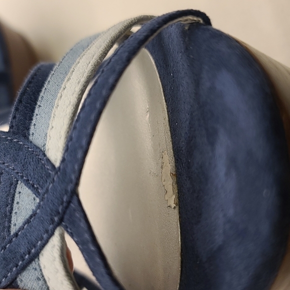 Blue platform Heel sandals size EUR 38 or US 7.5 - Picture 8 of 14